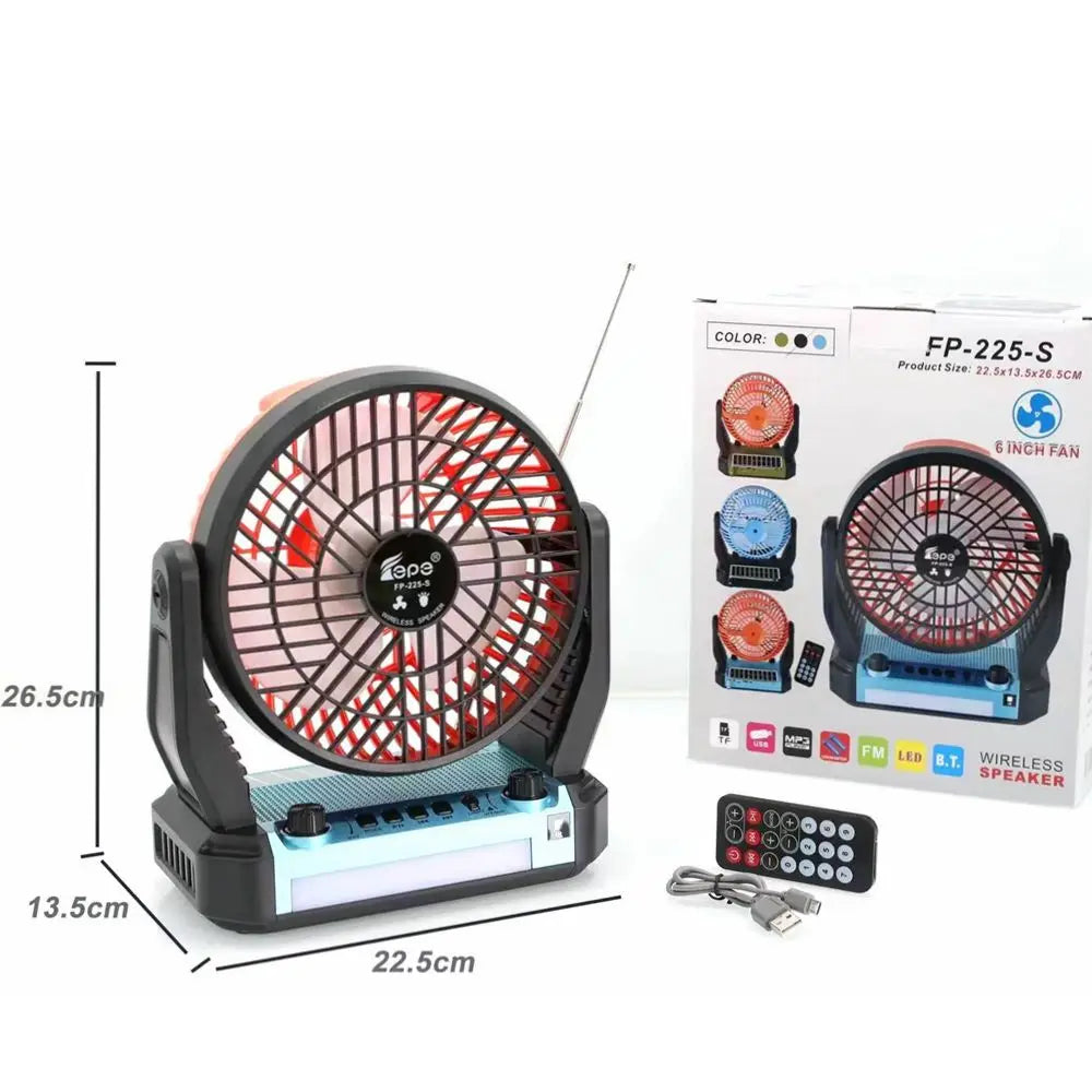 SOLARNI ZVUČNIK VENTILATOR 6 U 1