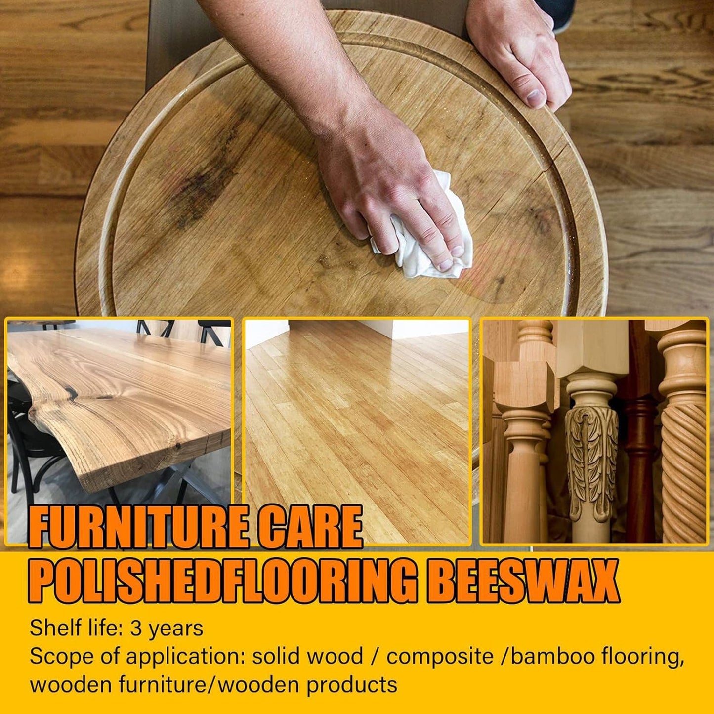 Beewax Pčelinji Vosak za Poliranje Drvenih i Kožnih Površina 3x80g
